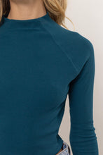 Load image into Gallery viewer, Hailey Mock Neck Ribbed Long Sleeve Top