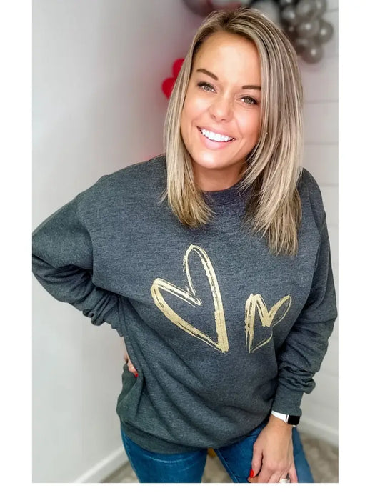 Gina Gold Hearts Sweatshirt