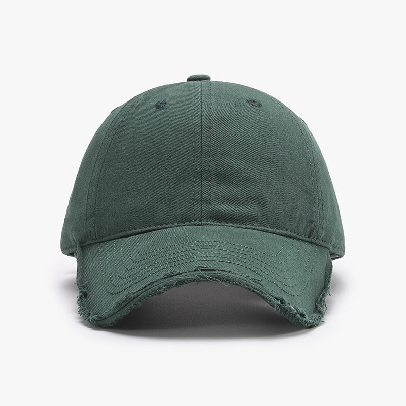 Ashley Distressed Baseball Cap in Pink,Green,Ivory,Black and Grey