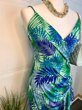 Load image into Gallery viewer, Mariah Blue/Green Hi Low Spaghetti Strap Midi Dress