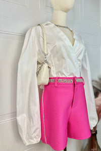 Eva Pink Rhinestone Detail Shorts