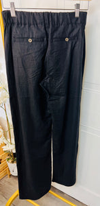 Beverly Black Linen Blend Pants