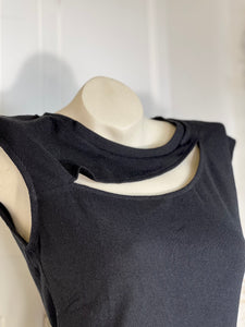 Karla Black Open Cut Round Neck Sleeveless T shirts