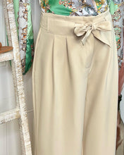 Load image into Gallery viewer, Elaine Olive, Natural, Pink High Waist Belted Wide Leg Pants