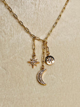 Load image into Gallery viewer, Celeste Celestial Charms Gold Y Necklace