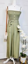 Load image into Gallery viewer, Bianca Terra Pink, Olive, Denim Blue Kiwi Woven Solid Jumpsuit