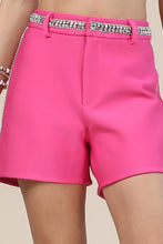 Load image into Gallery viewer, Eva Pink Rhinestone Detail Shorts