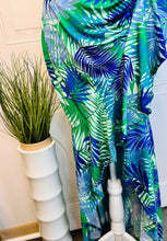 Load image into Gallery viewer, Mariah Blue/Green Hi Low Spaghetti Strap Midi Dress