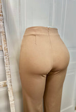 Load image into Gallery viewer, Yeri Beige Front Button Wide Leg Trousers