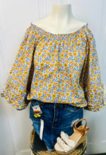 Load image into Gallery viewer, *CLEARANCE* Paisley Peasant Ditsy Floral Off the Shoulder Print Top