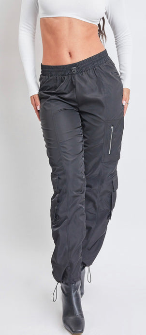 Vanessa Black Cargo Nylon Pants