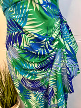 Load image into Gallery viewer, Mariah Blue/Green Hi Low Spaghetti Strap Midi Dress