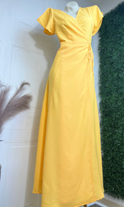 Suhey Lemon Yellow Maxi Dress