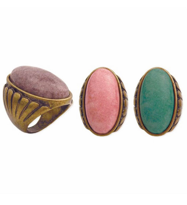 Roaring 20's Pastel Stone Cold Ring