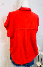 Load image into Gallery viewer, Tianna Tomatoe Dolman Sleeve Cut Edge detail Pullover Top