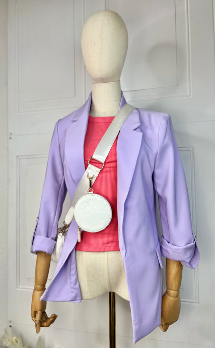 Klarissa Lilac or Keylime Rolled Up Sleeve Blazer