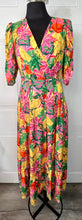 Load image into Gallery viewer, Paulina Multicolor Floral V-Neck Short Sleeve Maxi Dress