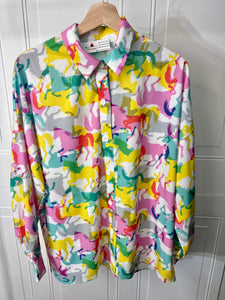 Hailey Horse Print Button Up