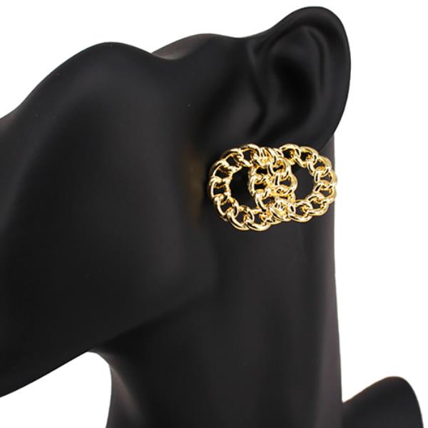 Gold or Silver Chain Post Back Earrings