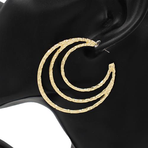 Silver or Gold C- Hoop Post Back Earrings