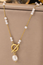 Load image into Gallery viewer, Nicole 18K Gold Plated Non-Tarnish Stainless Steel Necklace with Pearls