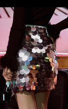 Load image into Gallery viewer, Aylin Silver Sequin Decor Skirt