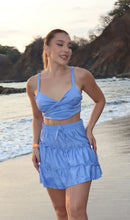 Load image into Gallery viewer, Zoe 2Piece Light Blue Flowy Skirt Set
