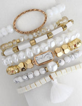 Load image into Gallery viewer, White/Ivory Beaded Bracelet