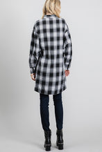 Load image into Gallery viewer, Nia Black/White Or Black/Red Plaid Flannel Shirt