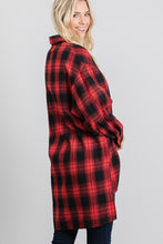 Load image into Gallery viewer, Nia Black/White Or Black/Red Plaid Flannel Shirt