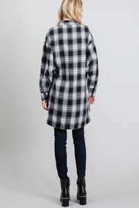 Nia Black/White Or Black/Red Plaid Flannel Shirt