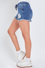 Load image into Gallery viewer, Dina Dream High-Rise Jean Jogger Shorts with Front Tie