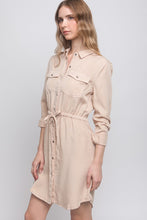 Load image into Gallery viewer, Lexy Button Down Tencel Denim Midi Shirt Dress