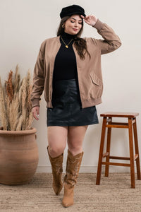 Alexxandra Mocha Plus lightweight versatile jacket