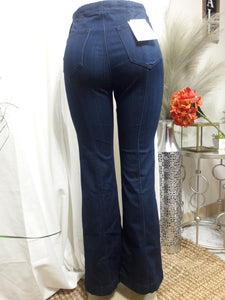 Margaret Blue Denim High Rise Skinny Flare Jeans