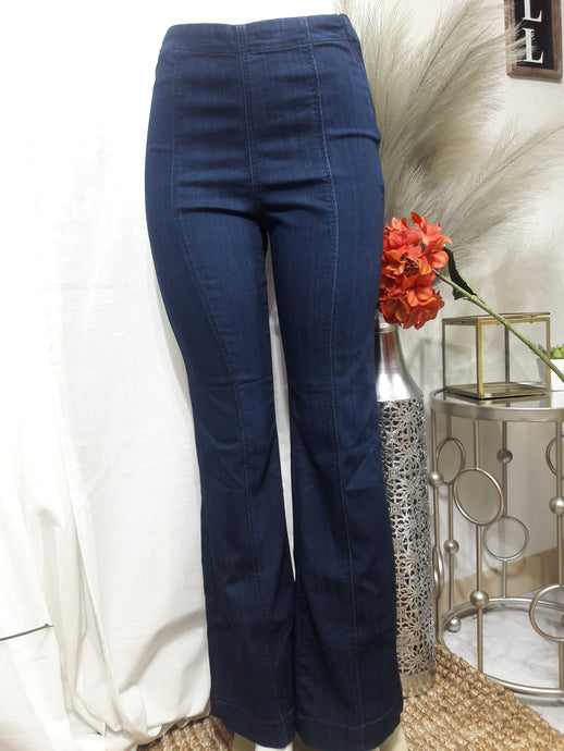 Margaret Blue Denim High Rise Skinny Flare Jeans