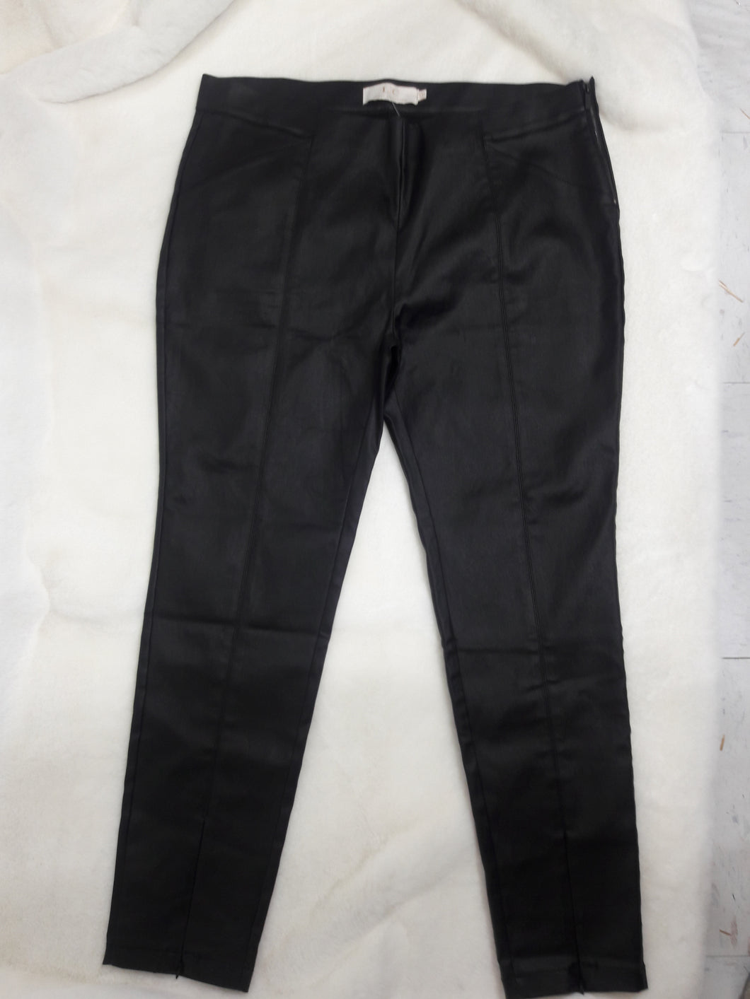 Black Plus Size Vegan Leather Pants