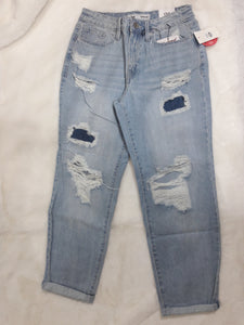 Alexa Light Wash Distressed Denim Boyfriend Jeans