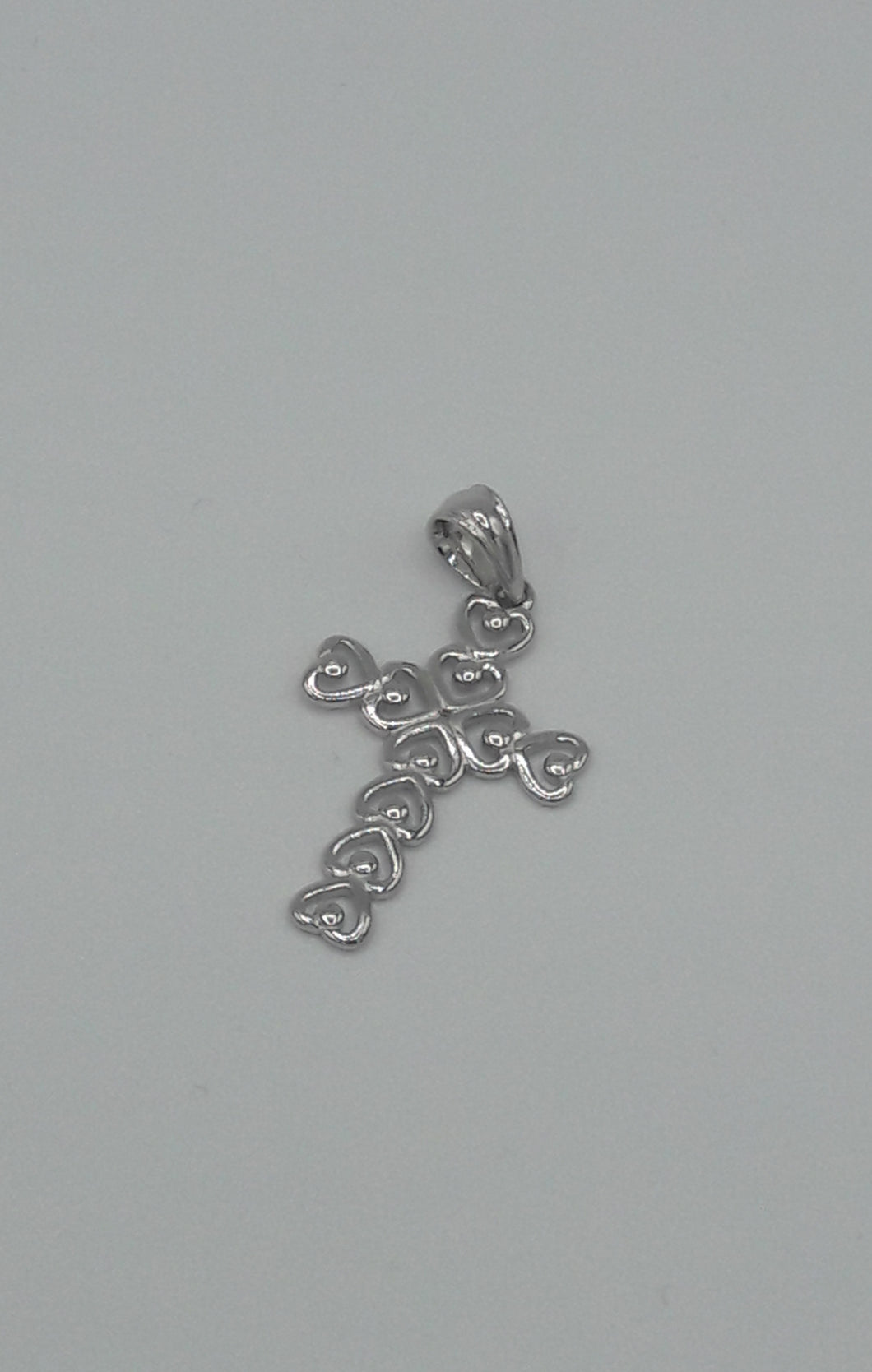 Sterling Silver Heart Cross Necklace