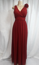 Load image into Gallery viewer, Red Maxi V Neck Dress