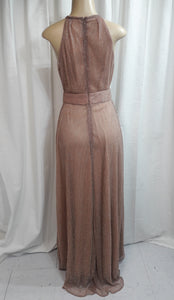 Alayna Rose Gold or Black Halter Neckline Maxi Dress