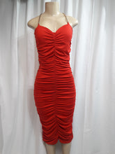 Load image into Gallery viewer, Stacy Super Cinched Red Midi Dress