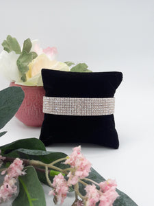 Rose Gold Tone Semi Precious Stone Cuff Bracelet