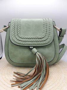 Vegan Braided Detail Tassel Crossbody