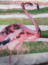 Load image into Gallery viewer, Dayana Multicolor Strips Flamingo Scarf w/ Tassels