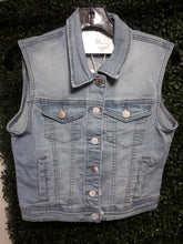 Load image into Gallery viewer, Kalina Light Wash Sleeveless Denim Jacket