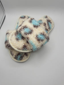 Animal Print Plush Slippers