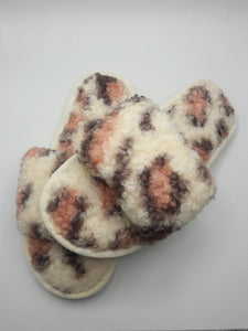 Animal Print Plush Slippers