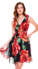 Load image into Gallery viewer, Paulina V Neck Sleeveless Floral Dress