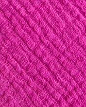 Load image into Gallery viewer, *CLEARANCE* Candy Hot Pink Solid Embossed Textured Button-Down Long Sleeve Blouse